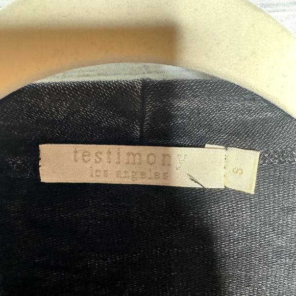 Testimony Los Angeles Victorian Jacket Black French Terry Open Front Goth Sm - Picture 5 of 6